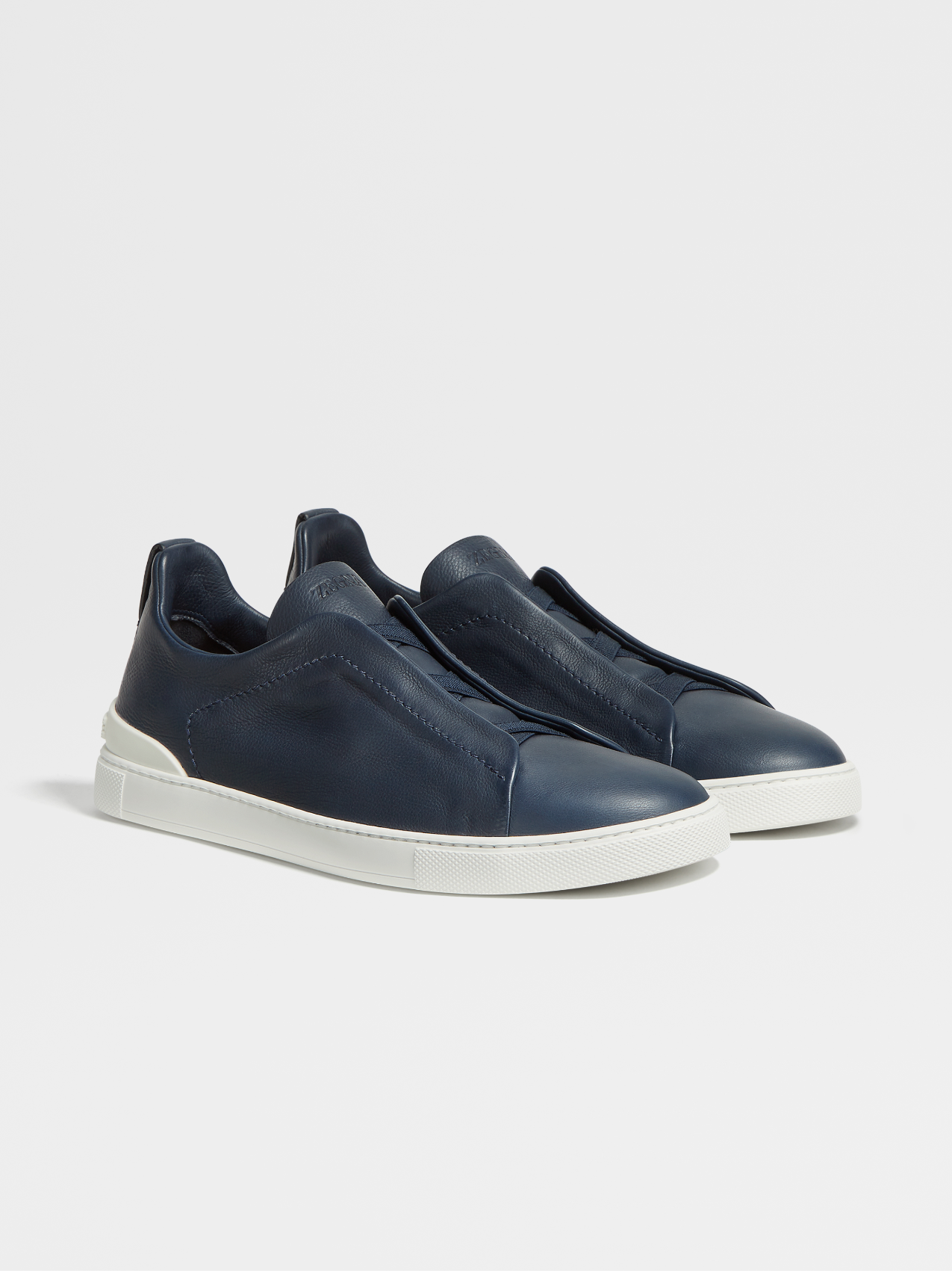 Blue Leather Triple Stitch™ Sneakers